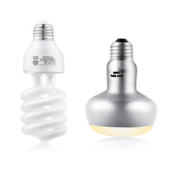 DXOPHIEX 26W UVB bulb close-up showing UVB output for calcium absorption
