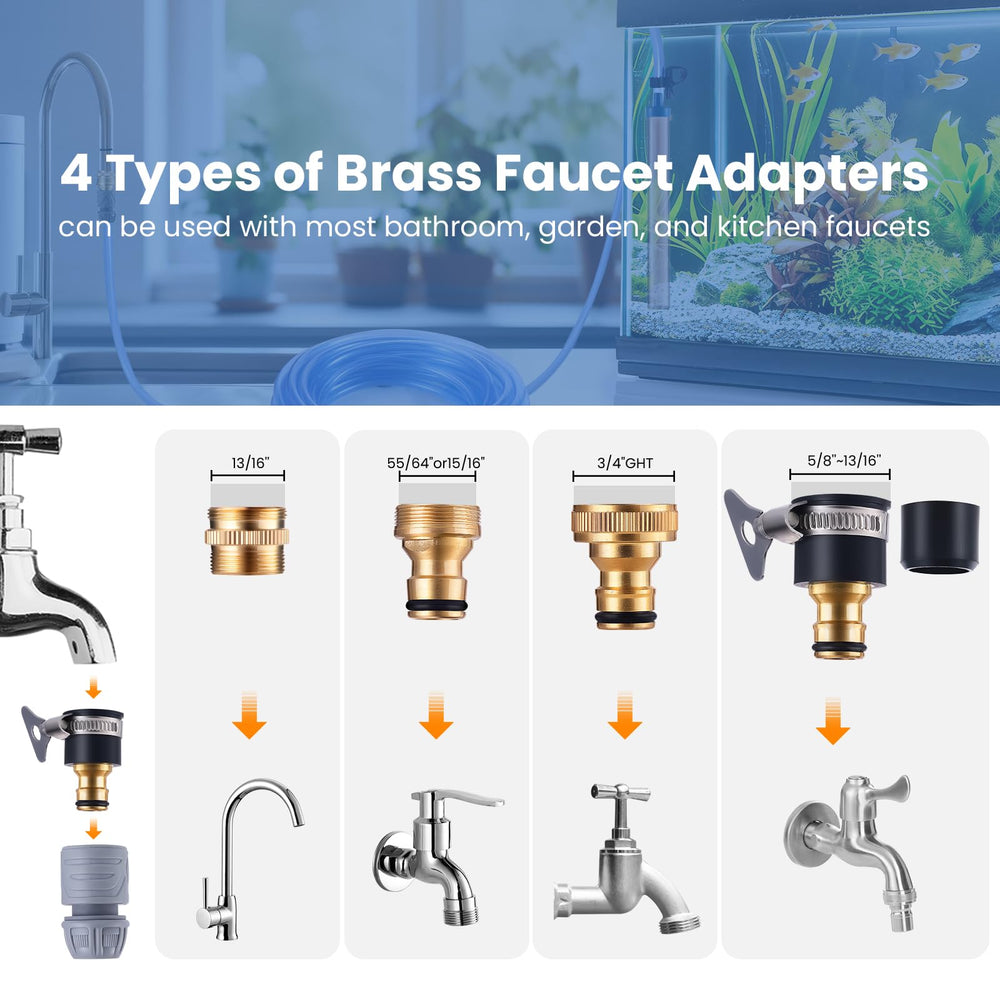 DXOVEEN brass faucet adapters set demonstrates versatile faucet compatibility