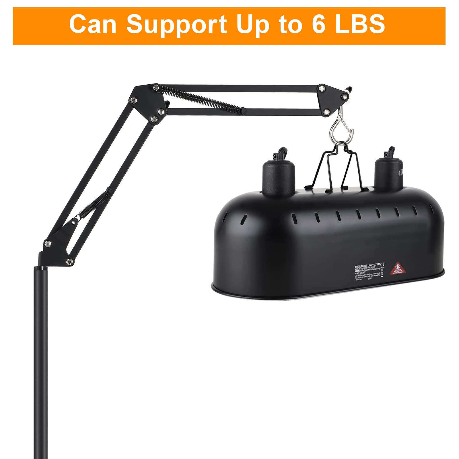 DXOVEEN reptile lamp stand sturdy base prevents tipping during use
