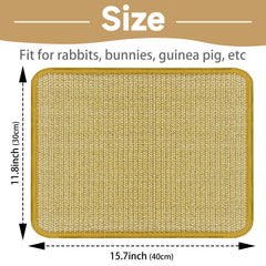 DYAUS Bunny Scratch Pad hemmed edges for gentle claw care.