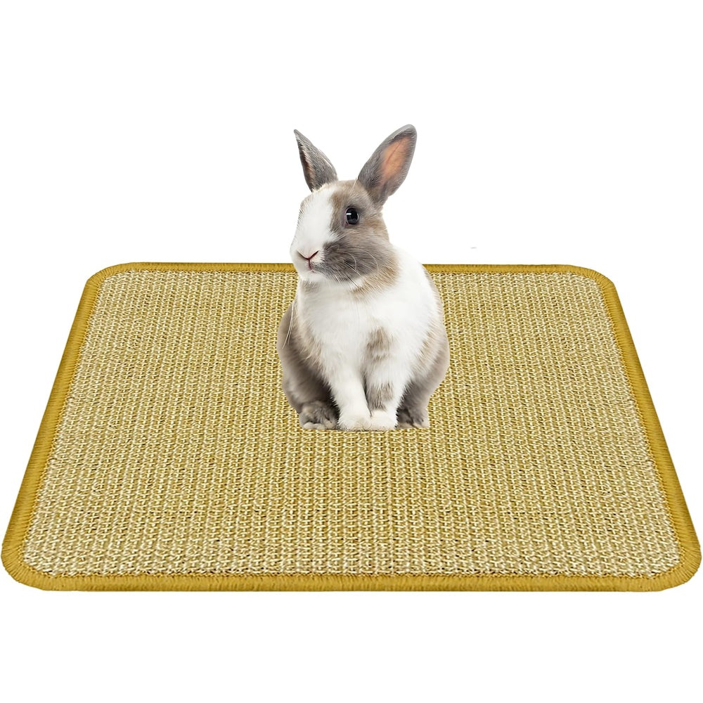 DYAUS Bunny Scratch Pad with natural sisal fibers for scratching and chewing.