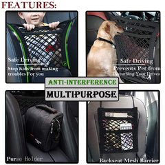 DYKESON mesh organizer barrier stores car essentials during trips