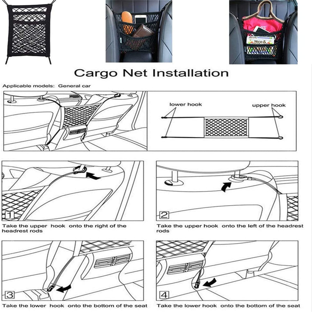 DYKESON pet barrier purse holder adds convenient front-seat storage