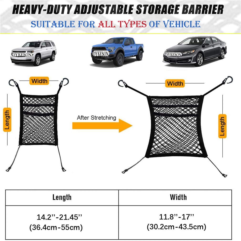 DYKESON barrier includes purse storage pocket for cabin organization