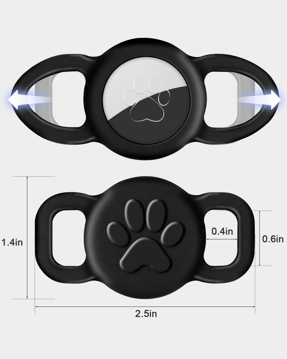 Dynmeow silicone Airtag case is waterproof and easy to clean after outdoor adventures