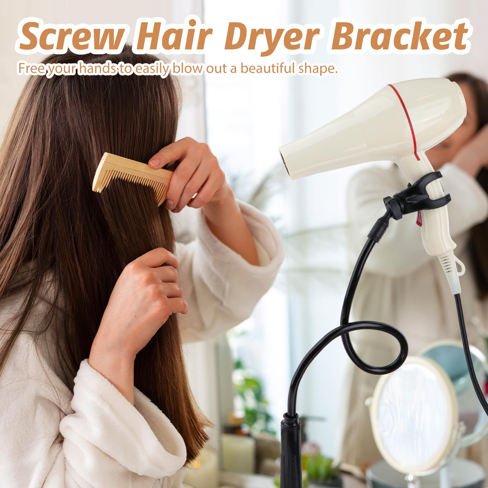 DYNWAVE dog hair dryer stand anti-slip tape keeps clamp stable during use.
