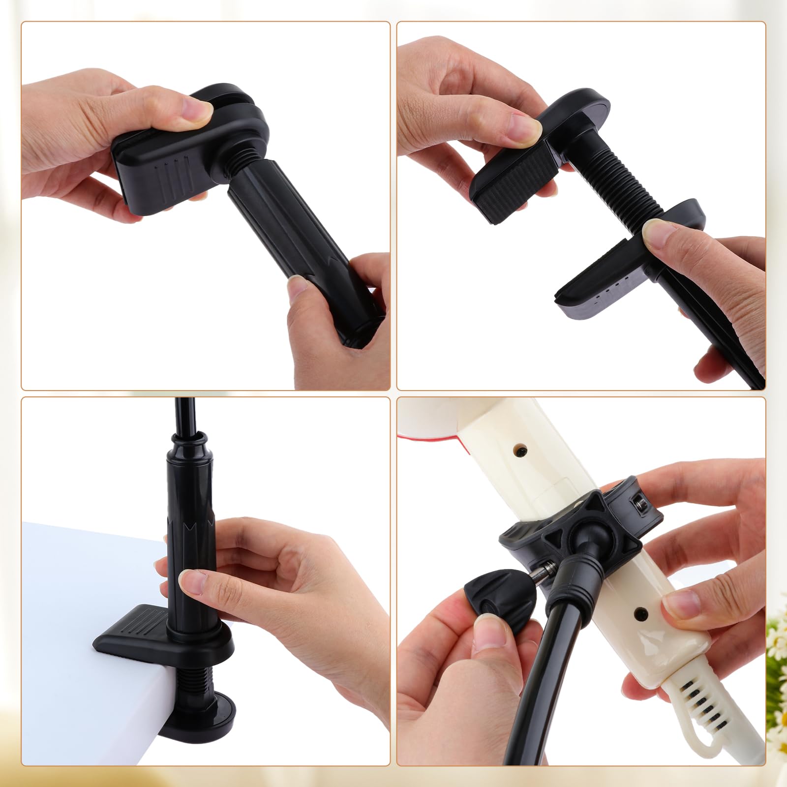 DYNWAVE dog hair dryer stand table-clamp fit supports desks 1-8 cm thick.