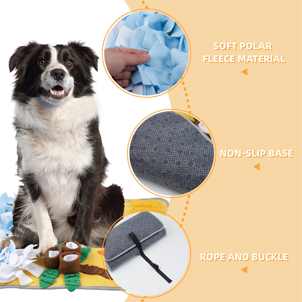 DyPinYise snuffle mat starfish sounds provide entertaining cues to keep dogs relaxed.