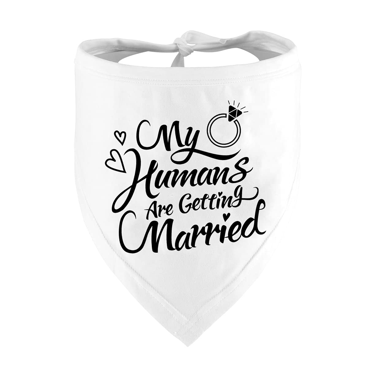 Dzmodz dog bandana in black as wedding photo prop and engagement accessory