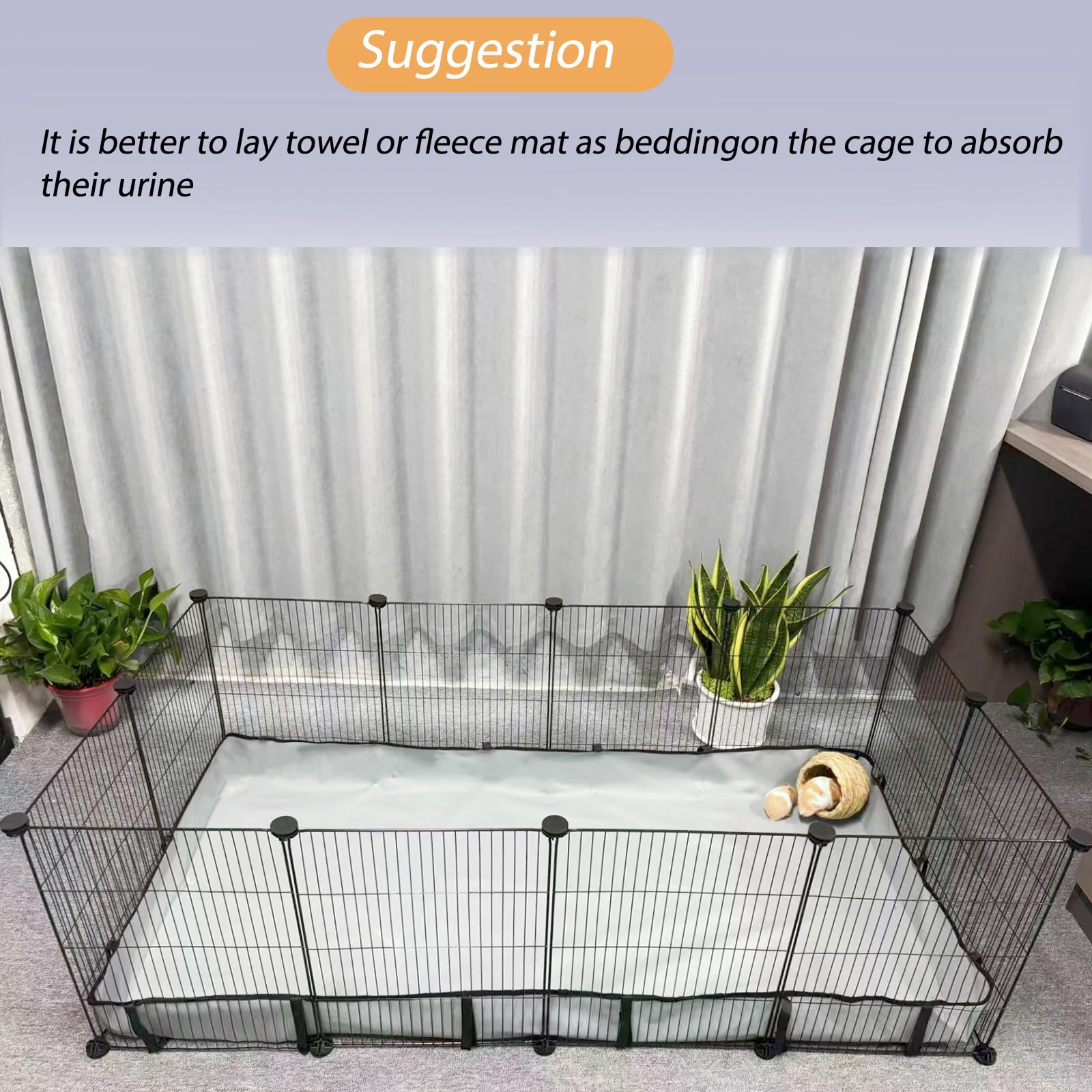 DZWLKJ Cage liner protects floors by containing spills and debris.