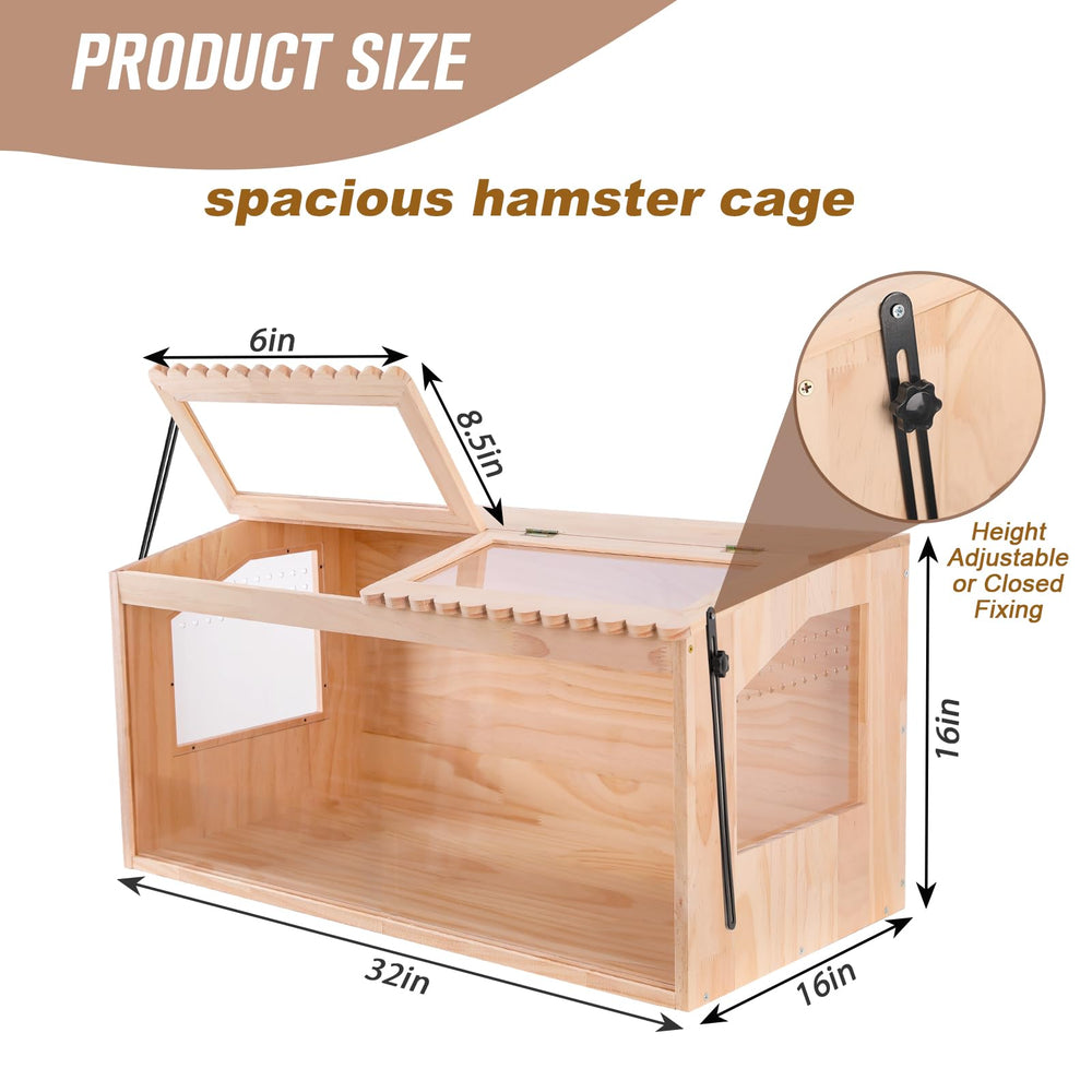 DZWLKJ hamster cage with two air outlets emphasizes improved ventilation.