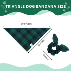 E-Clover dog bandana closeup shows soft, breathable polyester fabric.