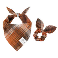 E-Clover fall dog bandana 26inch shows adjustable fit for medium to large dogs.