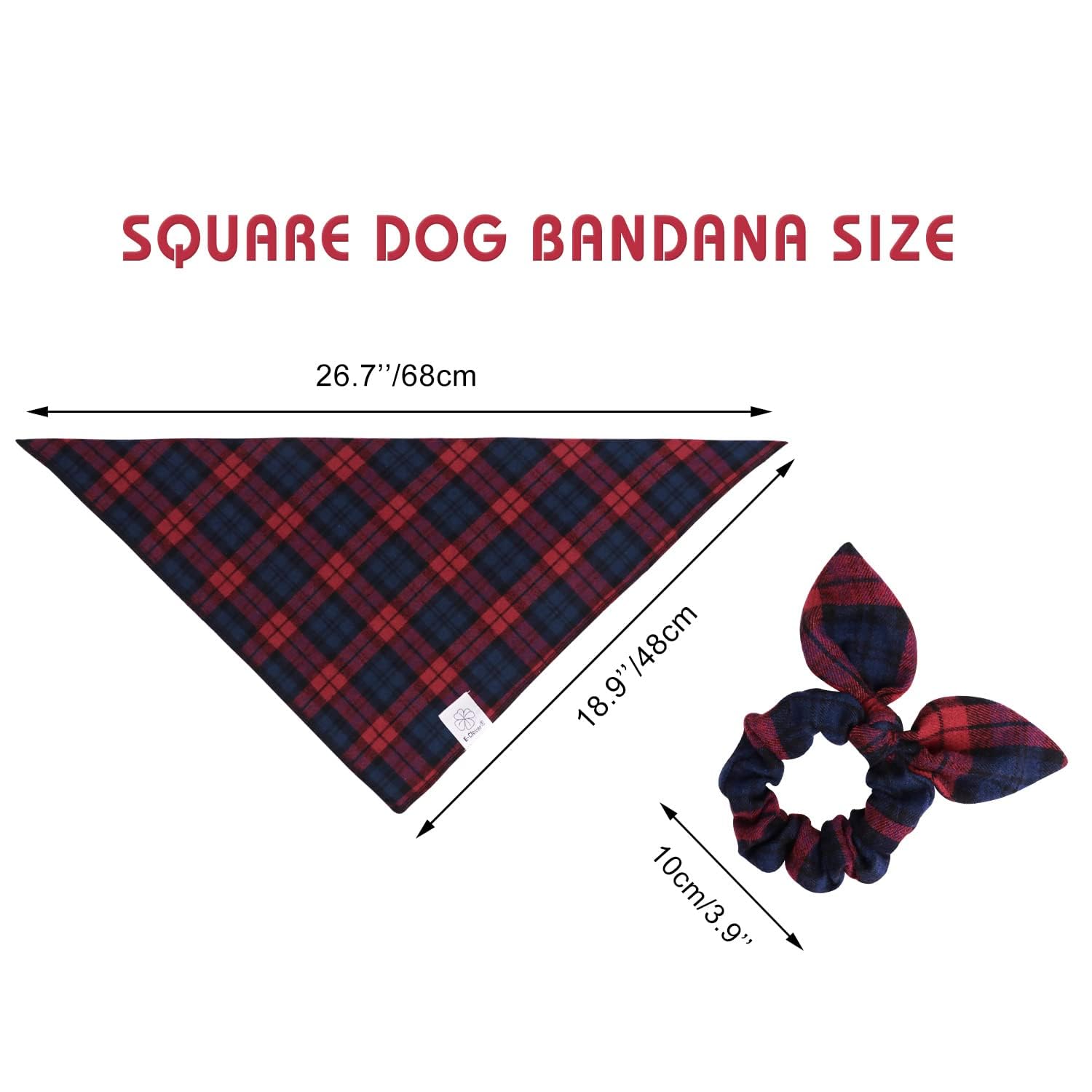 E-Clover holiday bandana used as a cute photo prop for pets.