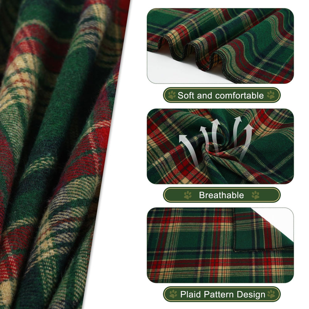 E-Clover plaid bandana ideal for family photo sessions.