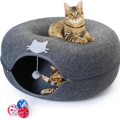 E & E's Meow Mansion top view shows a spacious donut cave for rest and play.