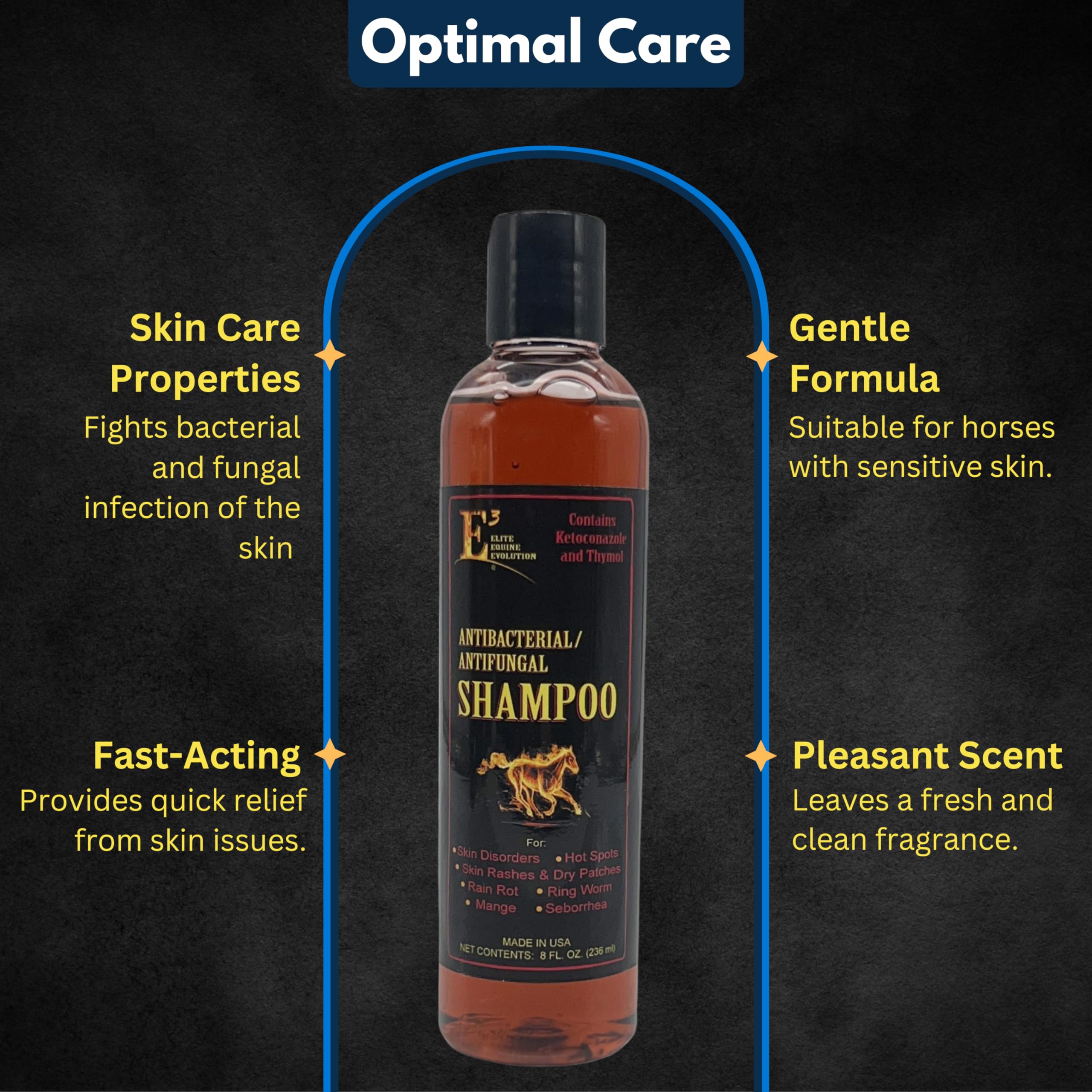 E3 shampoo lather close-up shows rich foam for cleansing and comfort.