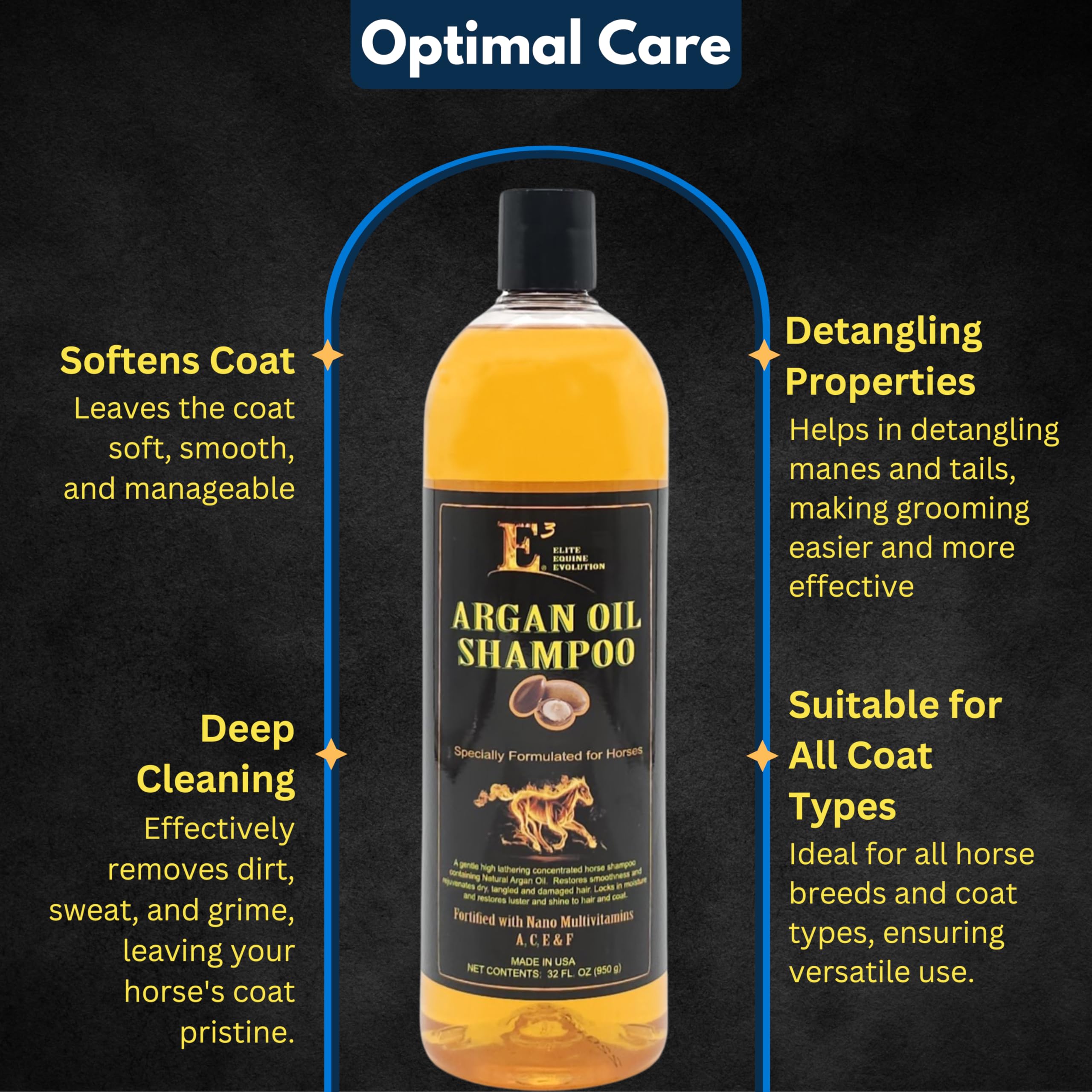 E3 Argan Oil Shampoo foamy lather cleanses gently for sensitive skin