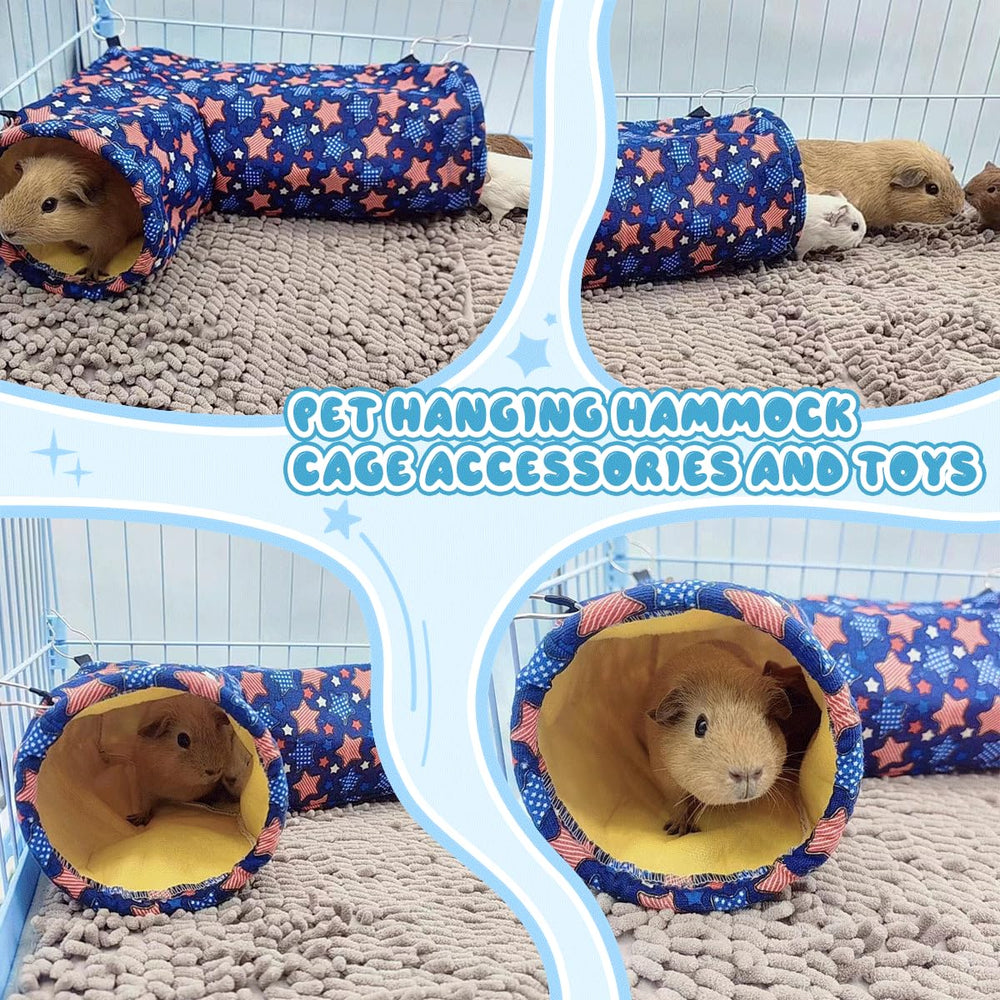 EAEDMY small pet tunnel hammock closeup highlights durable canvas and comfy interior.