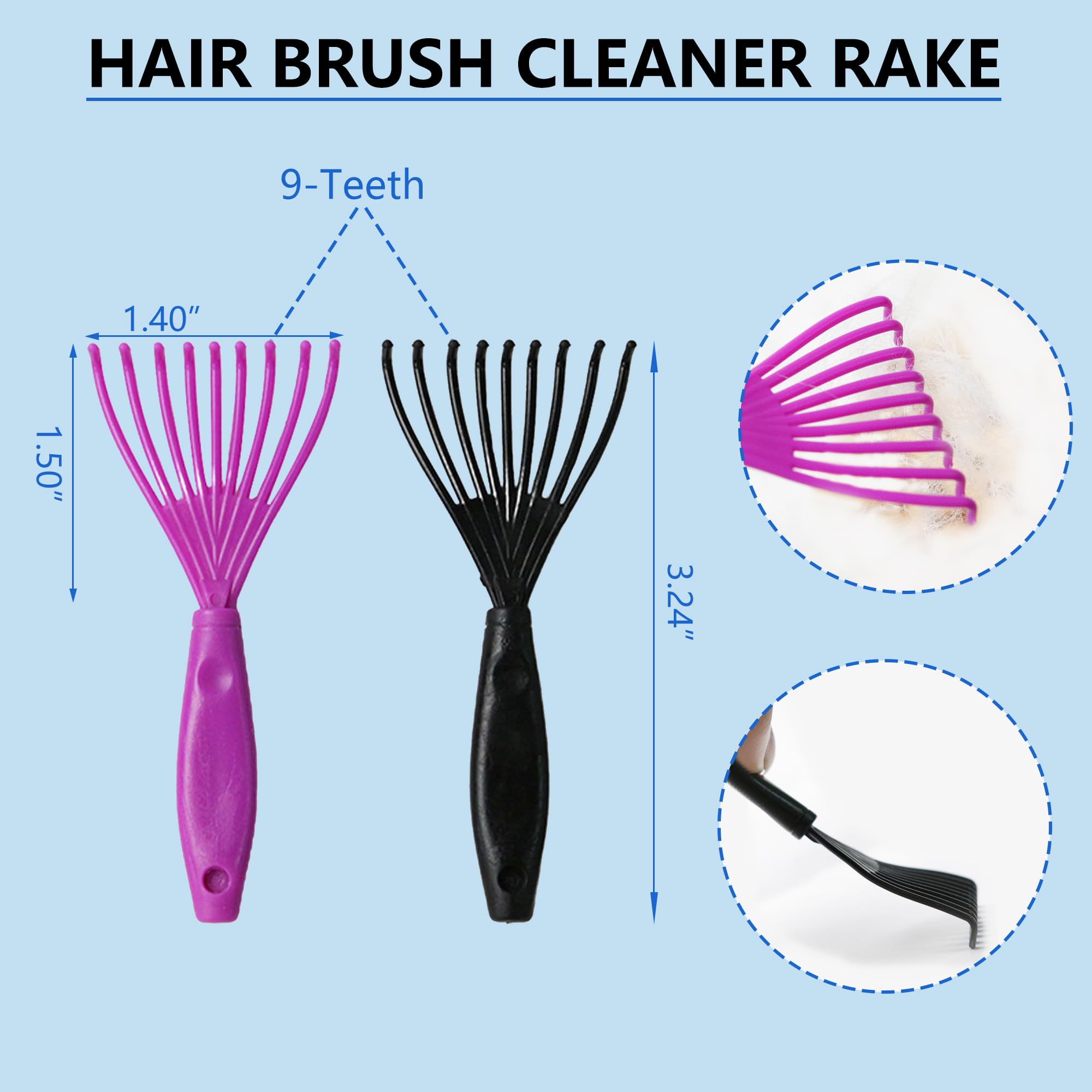 EAFBAO hair brush cleaner tool removes residual hair after grooming.