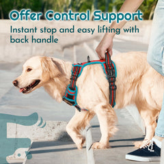 Eagloo dog harness back handle for emergency stops and assistance
