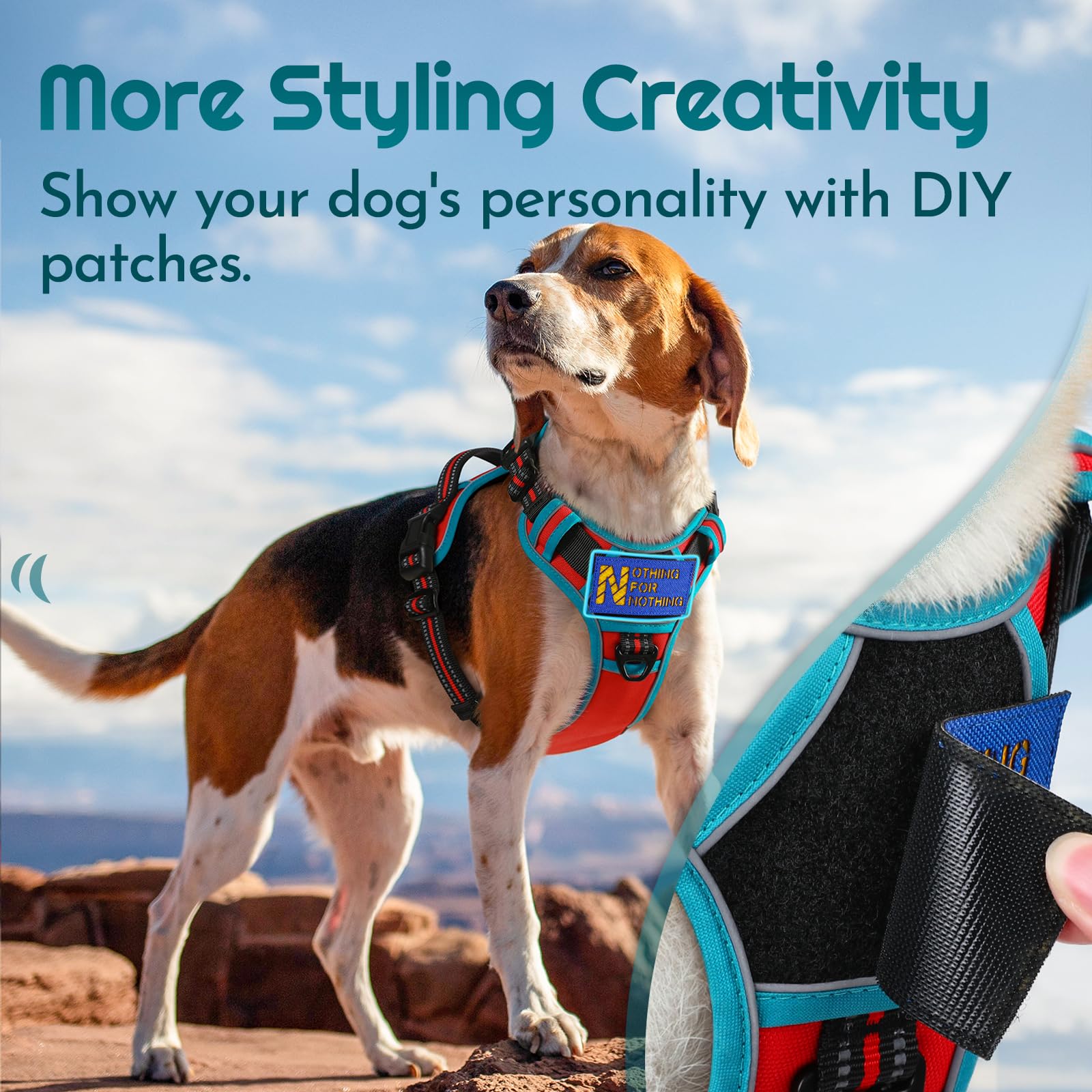Eagloo dog harness soft mesh lining for breathable comfort