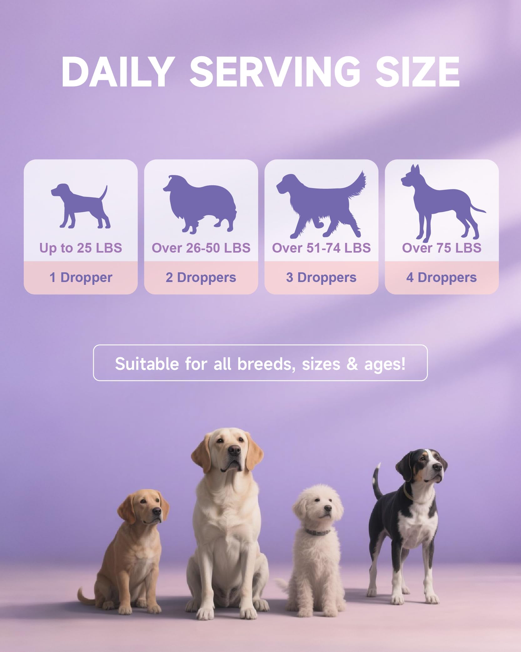Eagou Diary dog collagen drops provide hip and joint support for active dogs.