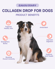 Eagou Diary dog collagen drops roast chicken flavor entices dogs to take a nourishing daily dose.