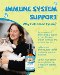 Eagou Diary L-Lysine drops pour shows easy administration for busy owners.