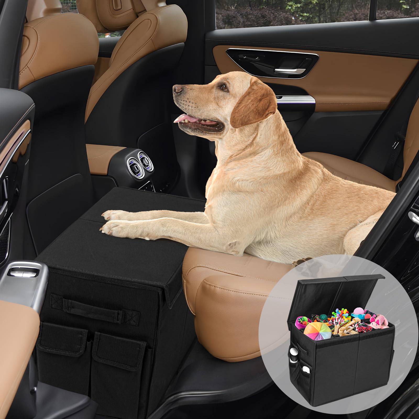 EAROND dog seat extender backseat setup for safe, roomy road trips.