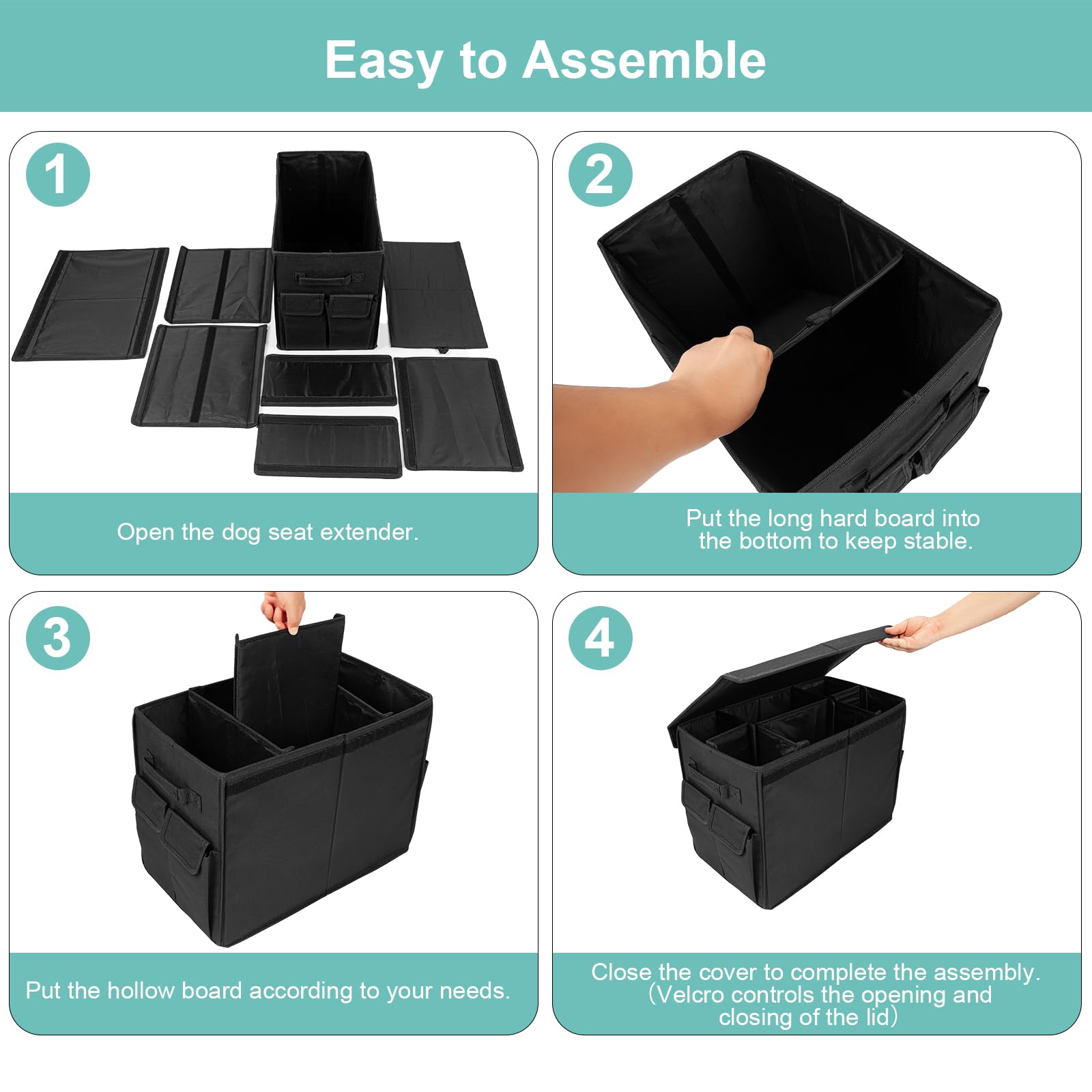 EAROND collapsible design with storage pockets enables portable, tidy travel.