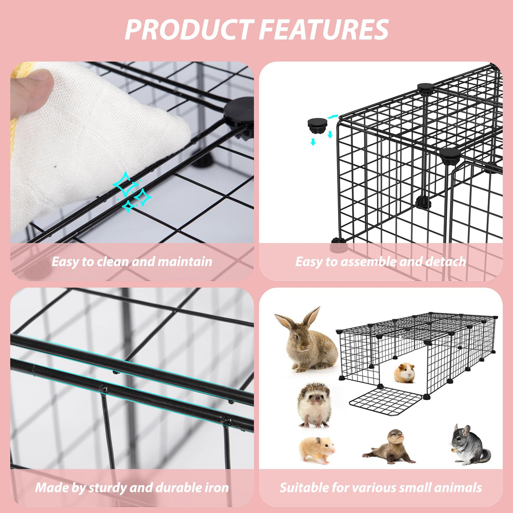 EAROND guinea pig cages indoor-outdoor-use emphasizes versatile placement for play and rest.