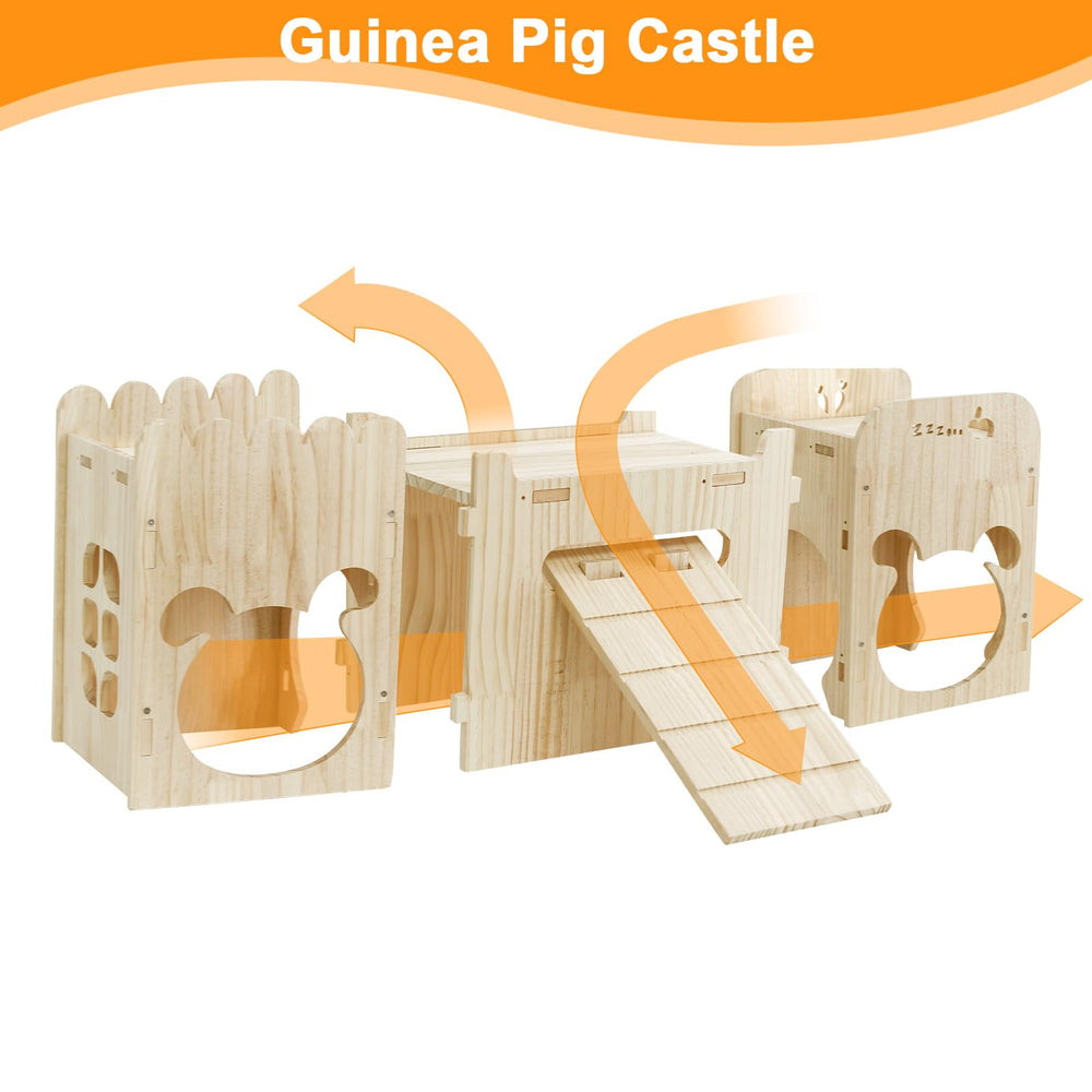 EAROND bunny castle with stair emphasizes comfortable access and simple maintenance.