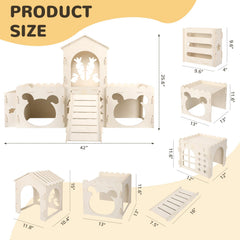EAROND rabbit hay feeder detail highlights hay storage and reduced waste during feeding.