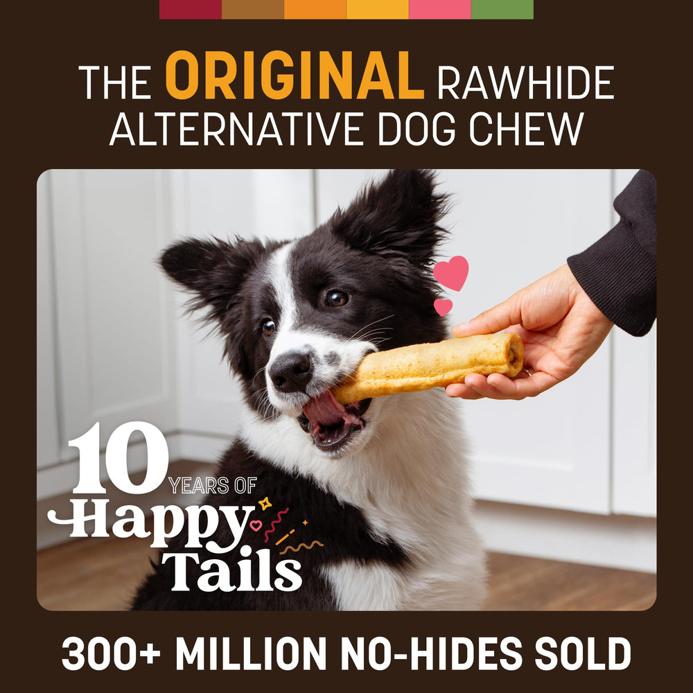 Earth Animal No Hide Chews ingredients: brown rice flour and vegetarian formula.