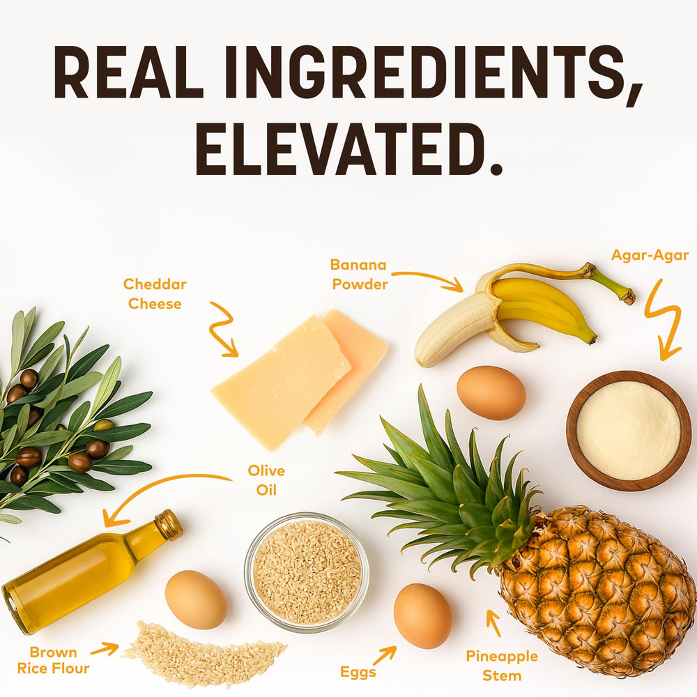 Earth Animal No Hide Chews ingredients brown rice flour closeup highlights simple, natural components.