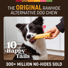 Earth Animal No Hide Chews ingredients: brown rice flour and vegetarian formula.
