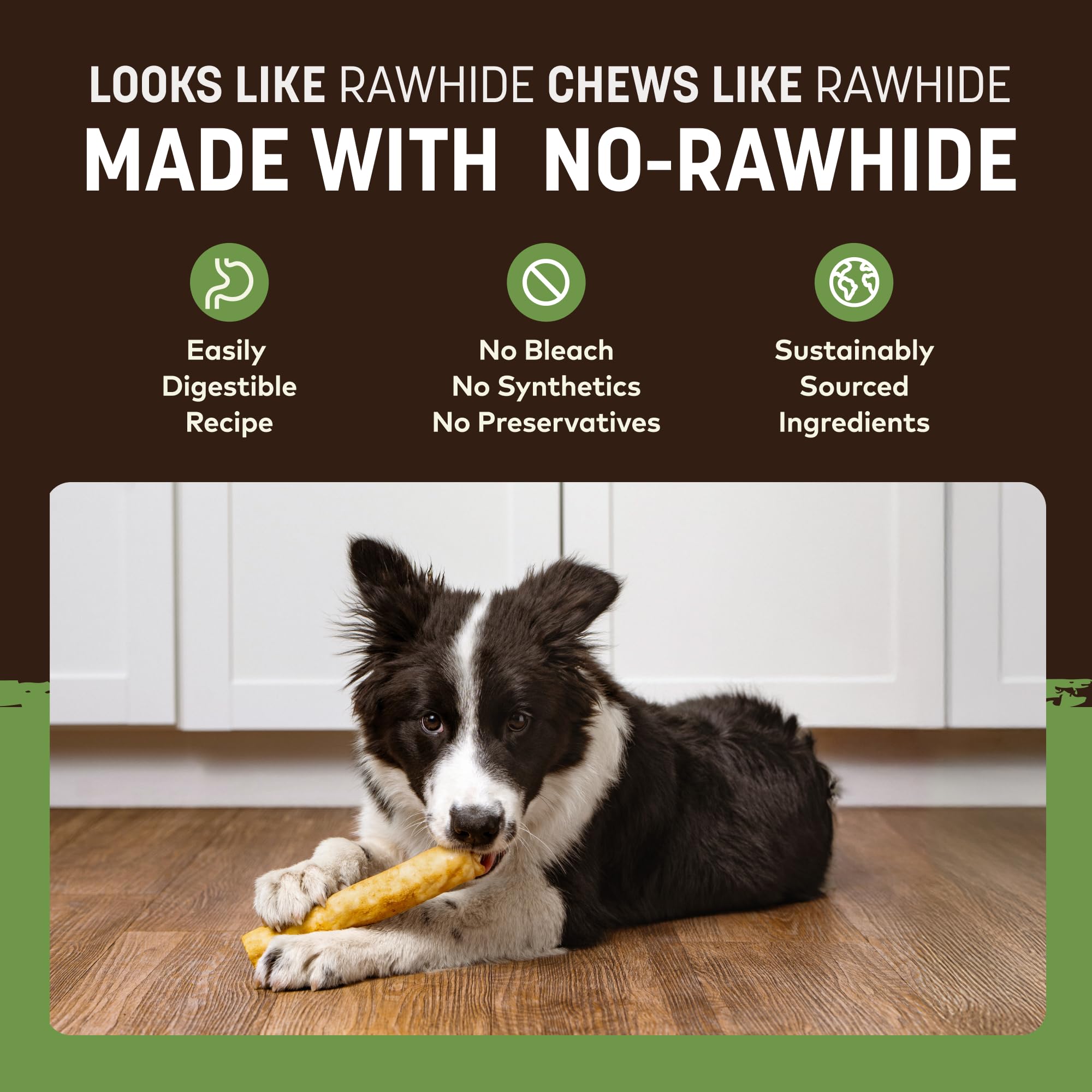 Earth Animal No Hide Chews easy-to-digest option with no bleach
