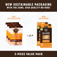 Earth Animal No Hide Chews Rolls closeup – natural ingredients and chicken flavor