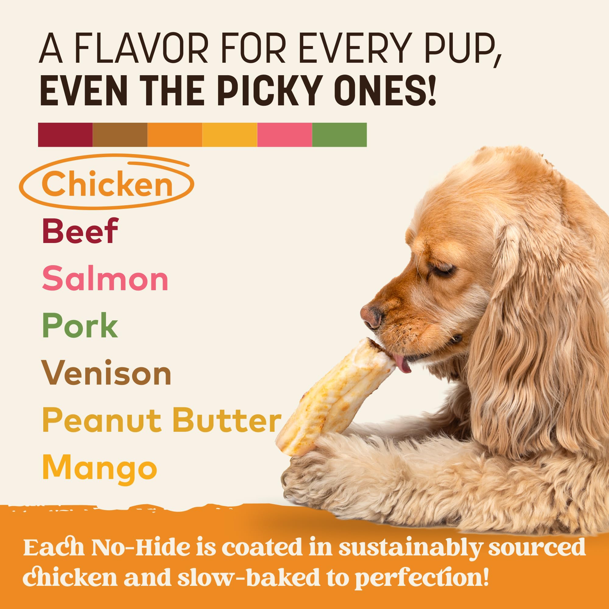 Earth Animal No Hide Chews USA-made packaging emphasizes quality and responsible sourcing.