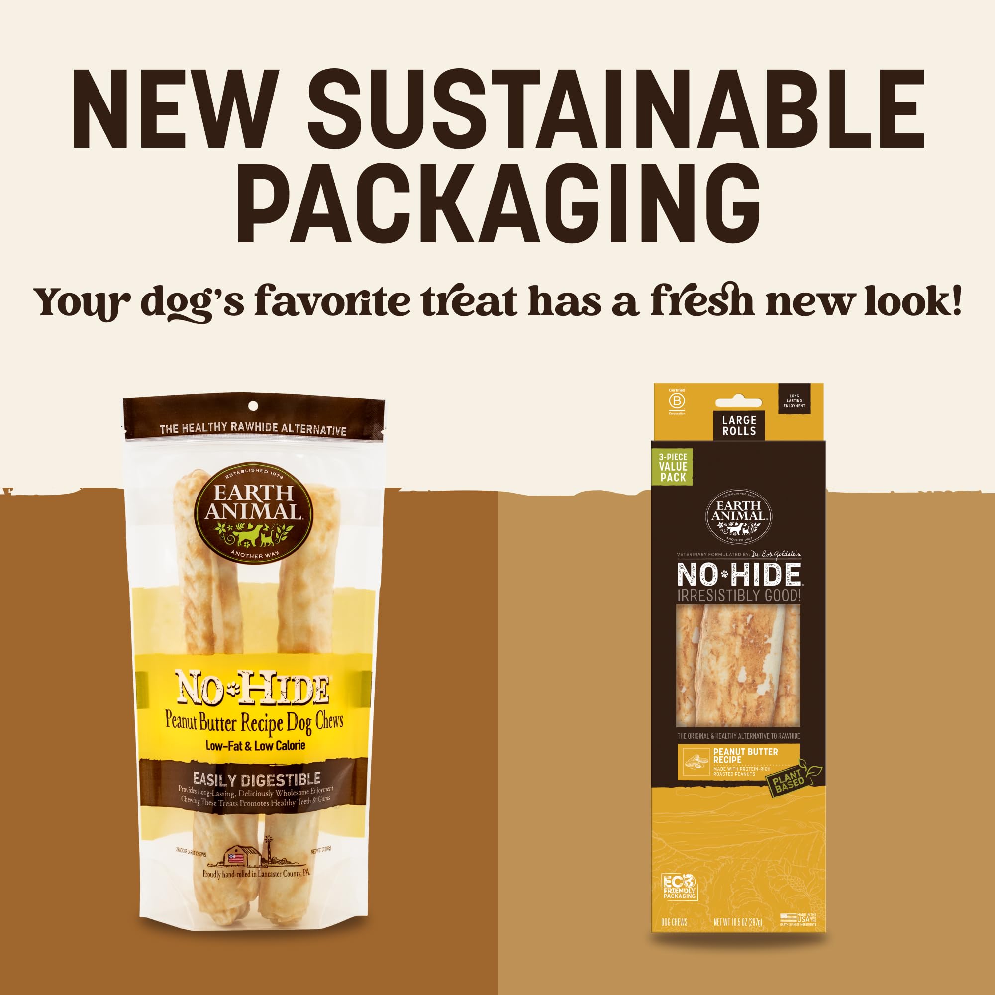 Earth Animal No Hide Rolls peanut butter highlight dental engagement