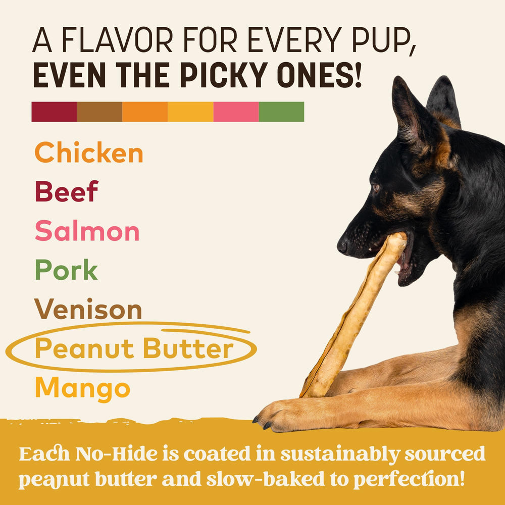 Earth Animal No Hide Rolls peanut butter durable chew for big breeds