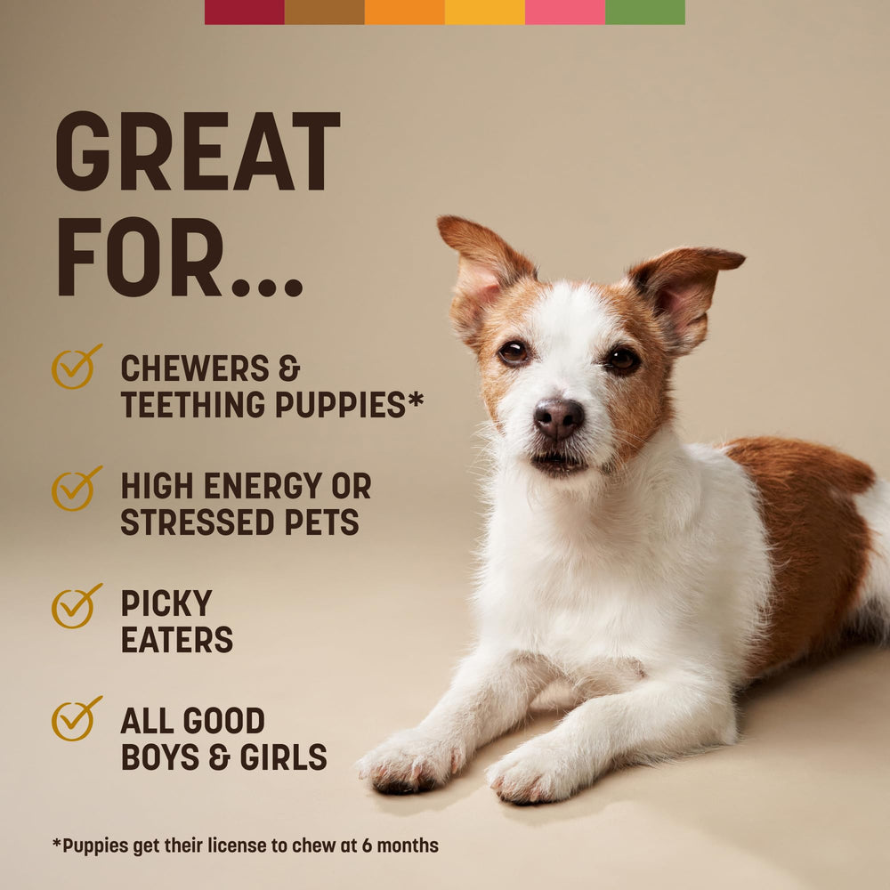 Earth Animal No Hide Chews with peanut butter US-made ingredients highlight quality