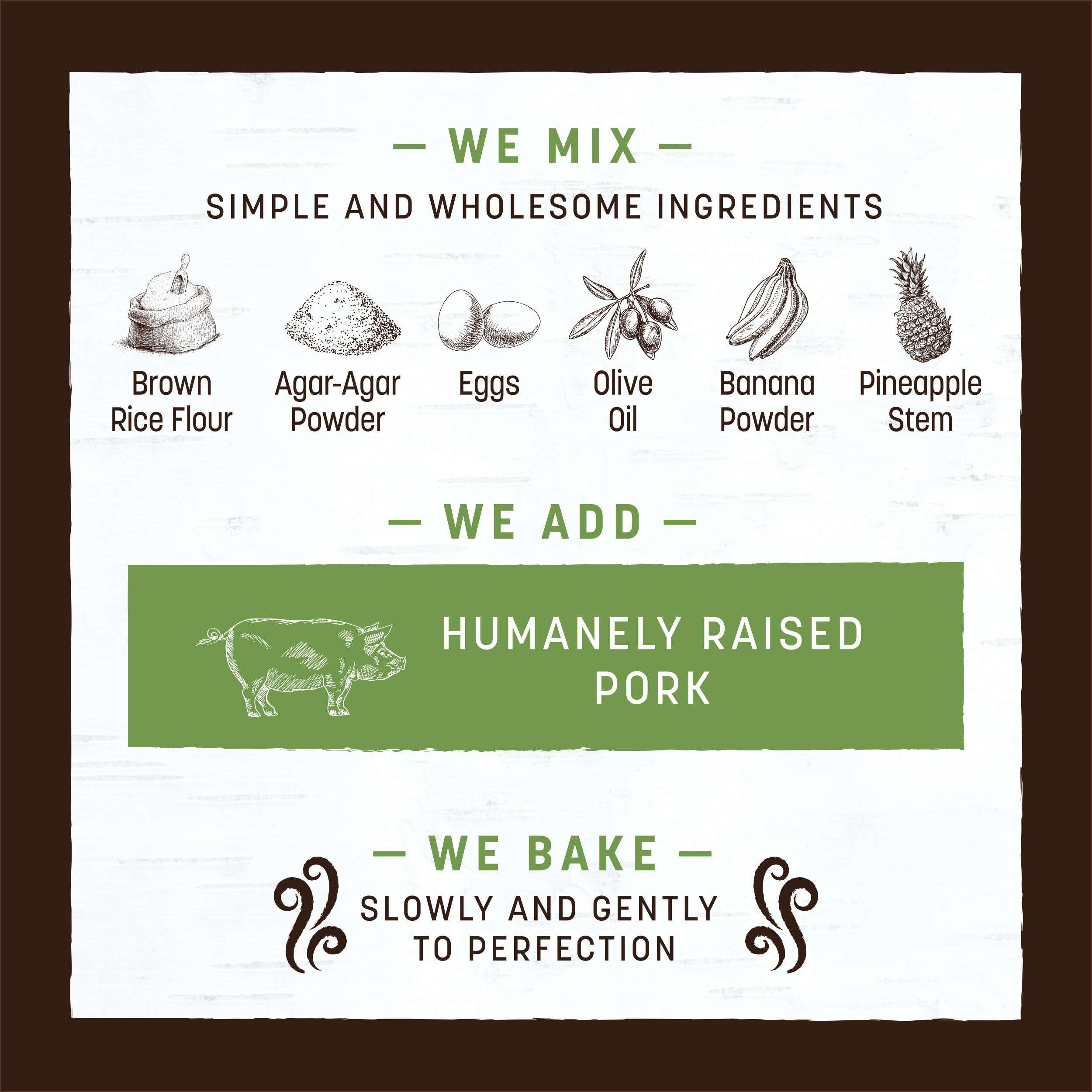 Ingredient list highlights simple, natural components in Earth Animal No Hide Rolls.