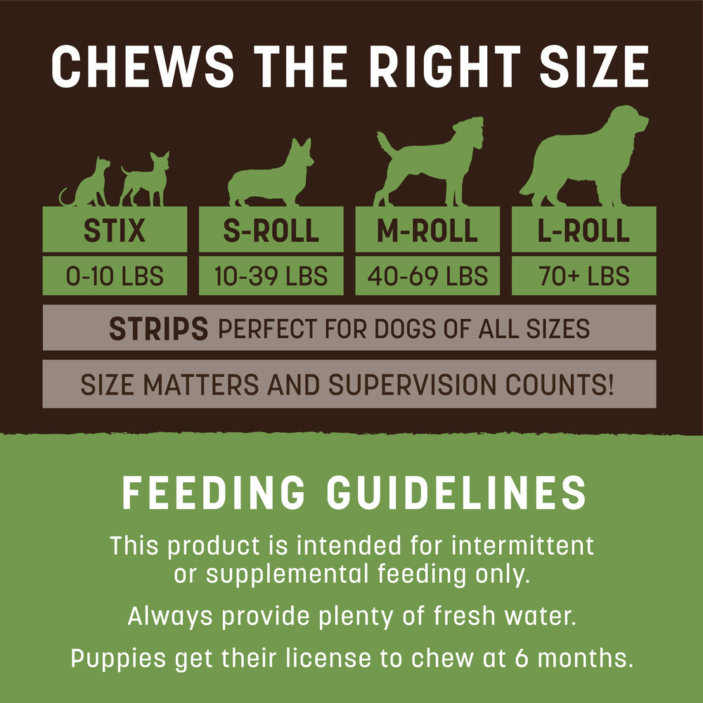 Made in USA label on Earth Animal No Hide Rolls packaging.