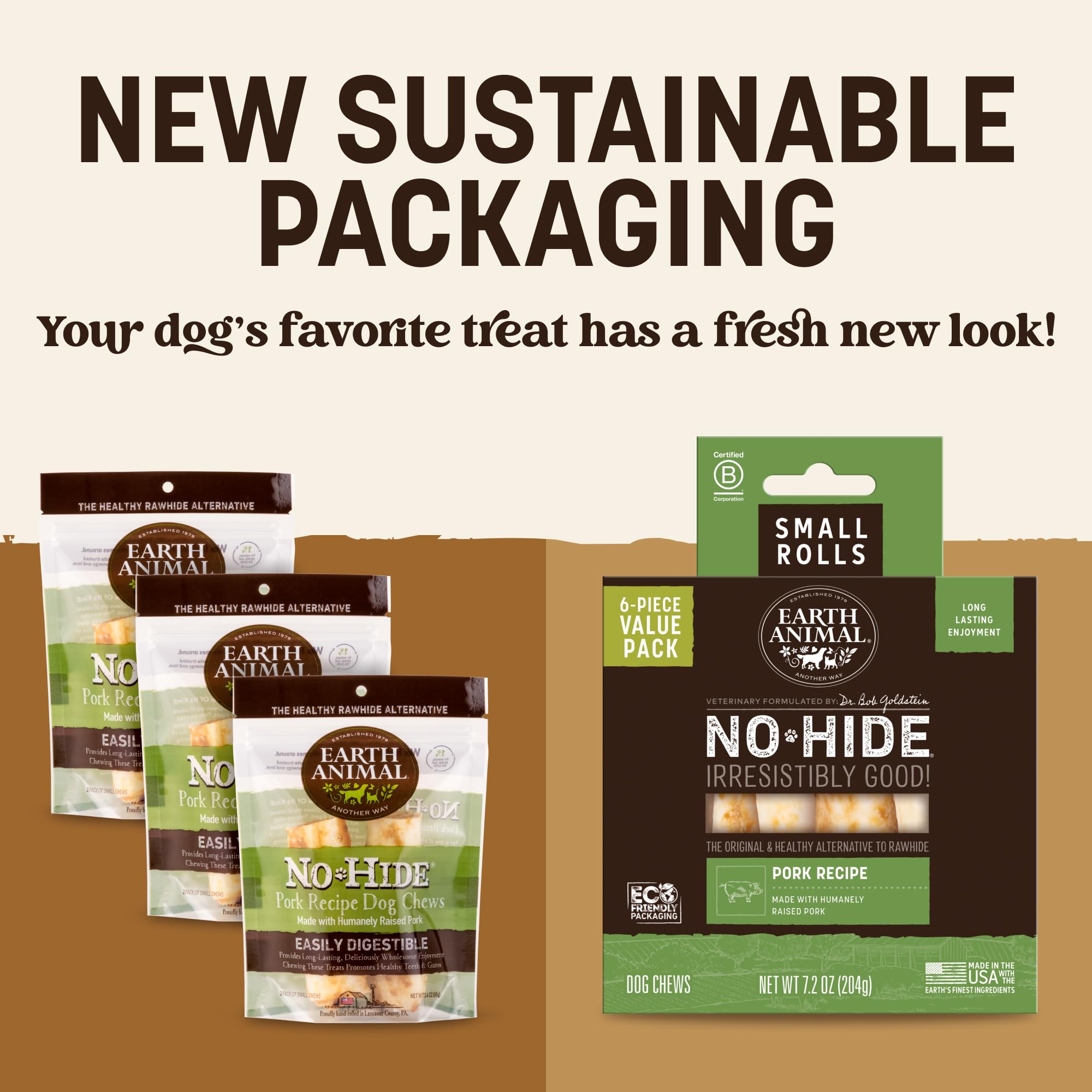 Earth Animal No Hide Chews rolls satisfy small dogs during chew sessions.