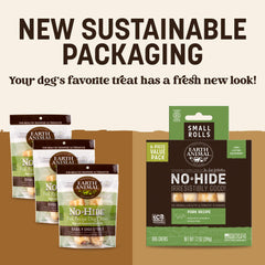 Earth Animal No Hide Chews rolls satisfy small dogs during chew sessions.