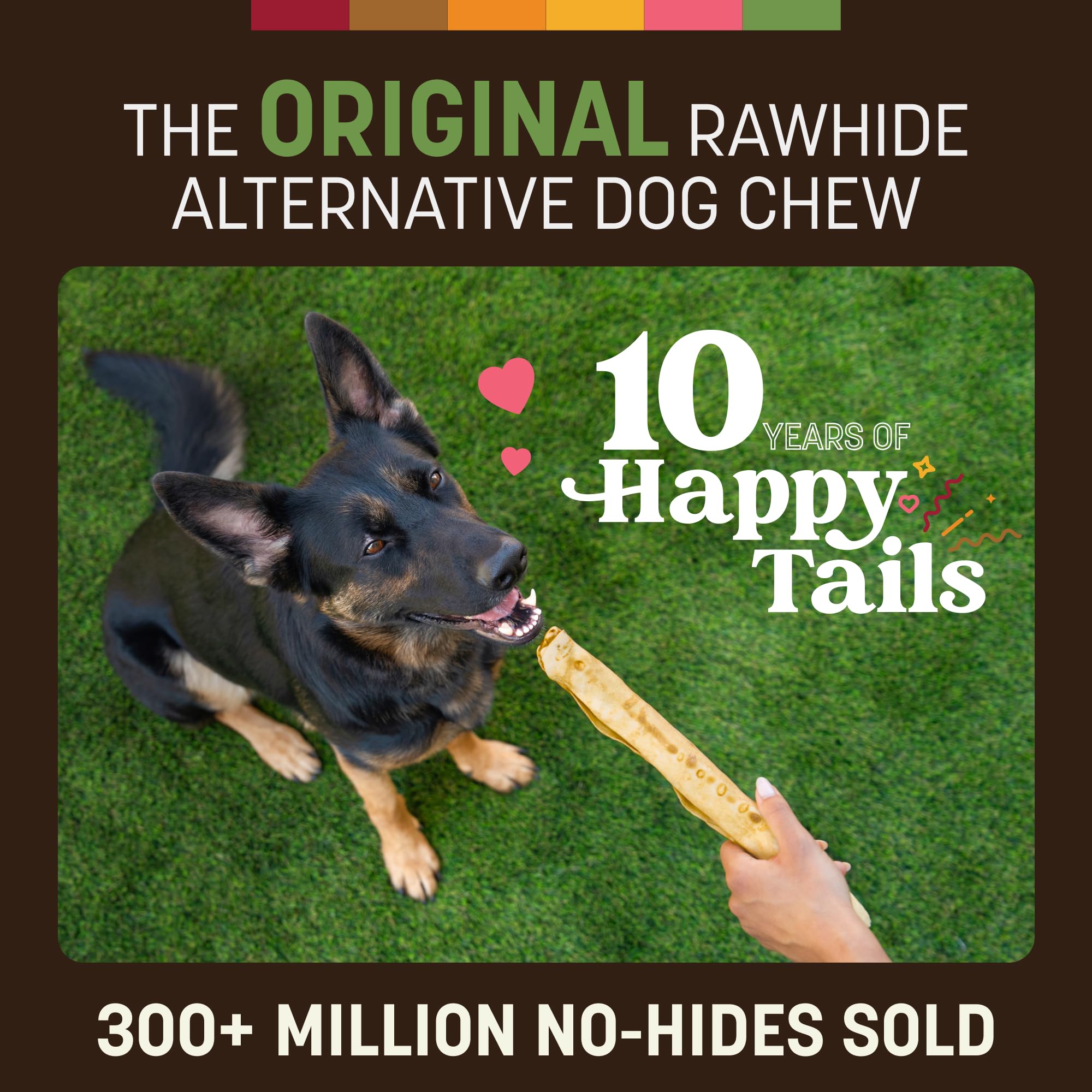 Earth Animal No Hide Chews Rolls two-pack shown for larger dogs.