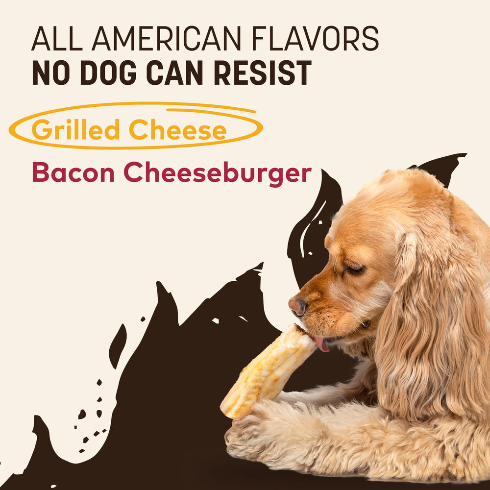 Earth Animal No Hide Chews safety guidelines panel communicates supervised chewing and appropriate sizing.
