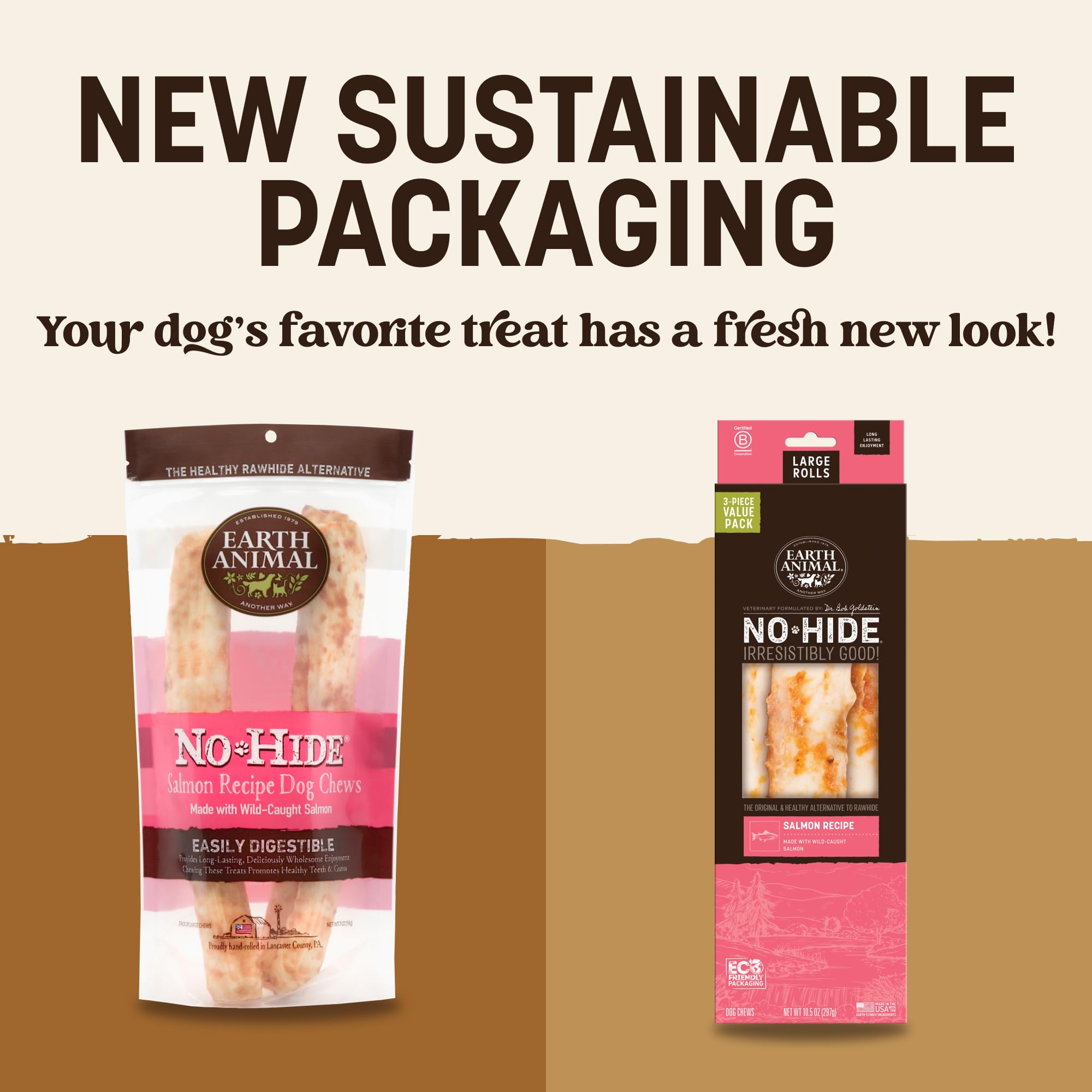 Earth Animal No Hide Salmon Rolls closeup ingredients show natural components for easier digestion